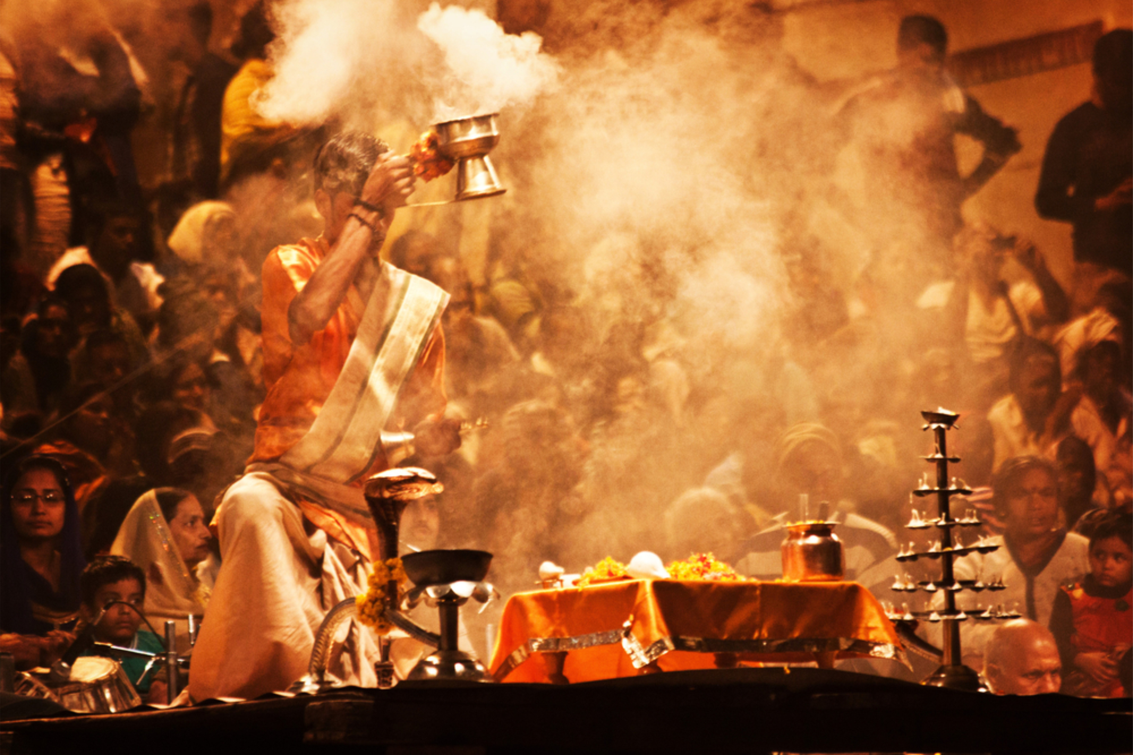 Ganga Aarti at Dashashwamedh Ghat in Banaras Ganga Aarti at Dashashwamedh Ghat in Banaras